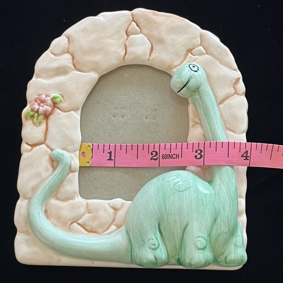 Vintage 1987 Terragrafics Design By Cara Marks Hand Painted Dinosaur Picture - Picture 5 of 9